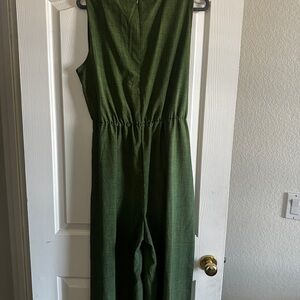SHEIN Forest Green Sleeveless Jumpsuit